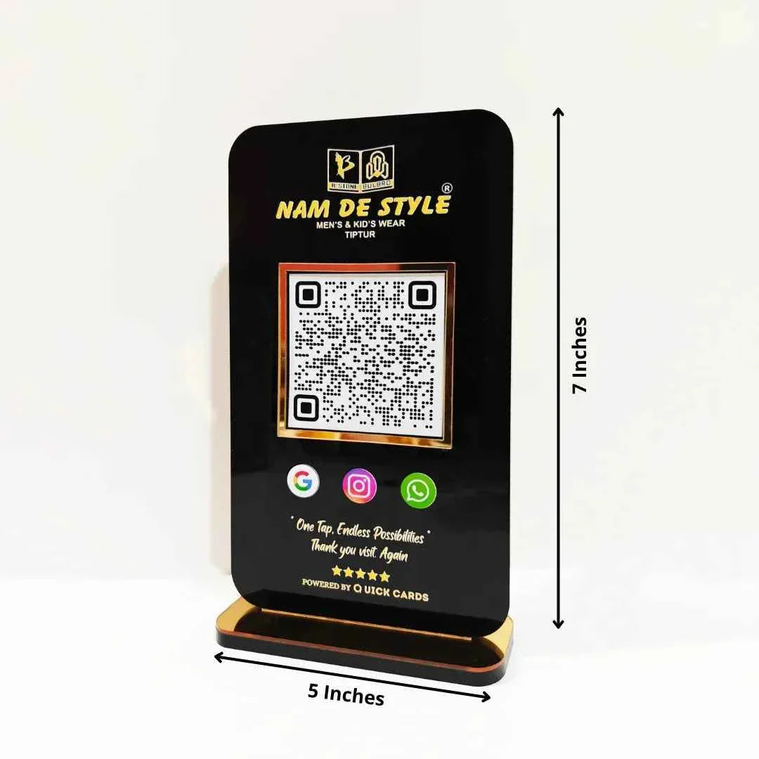All in one QR Black Standee