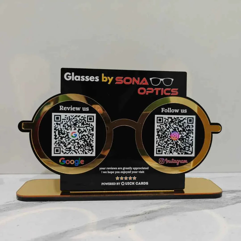 Optical 2 QR Black Standee