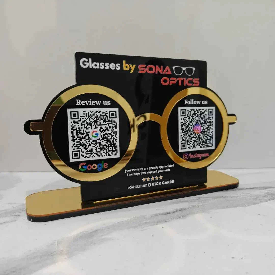 Optical 2 QR Black Standee