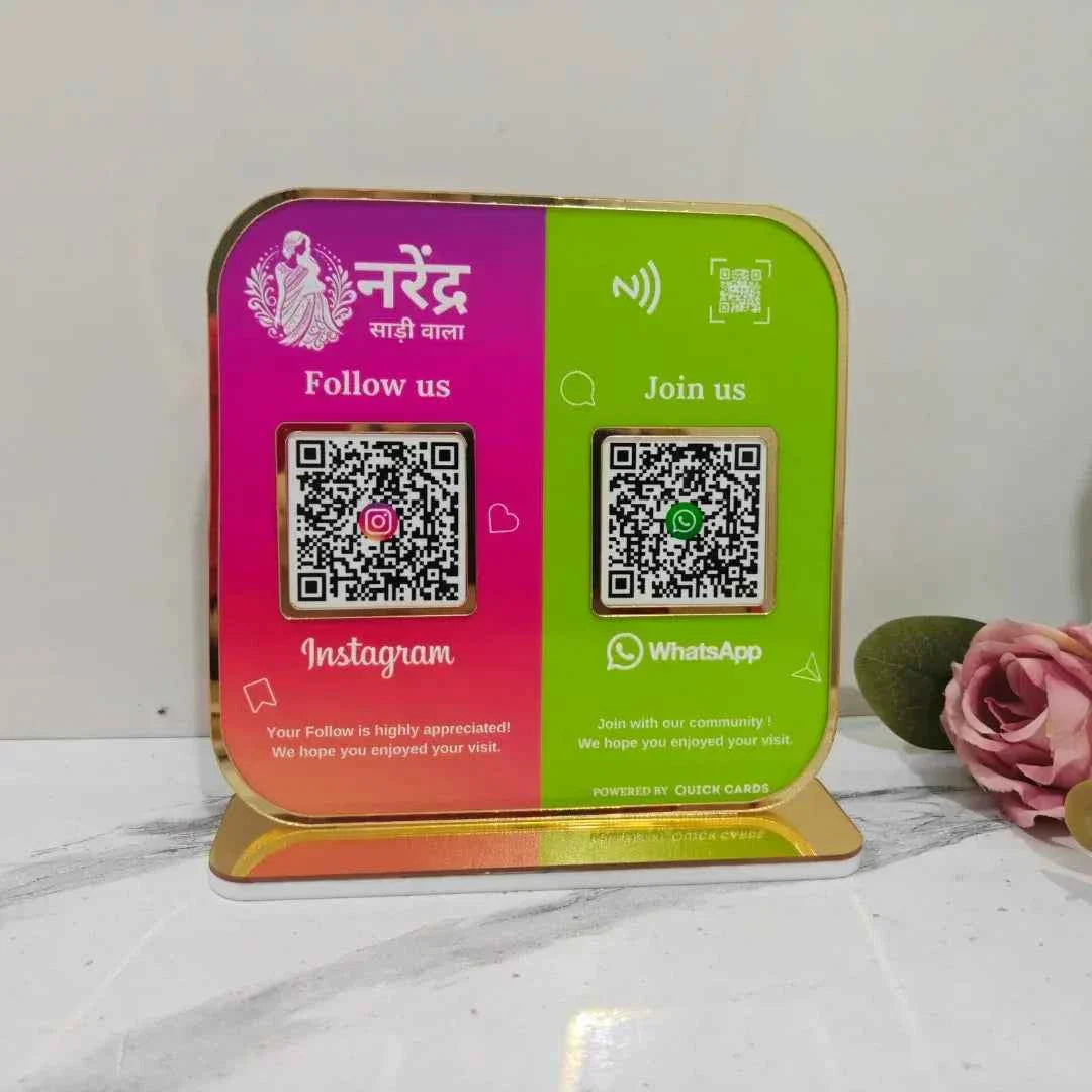 2 QR Standee Platforms Colors
