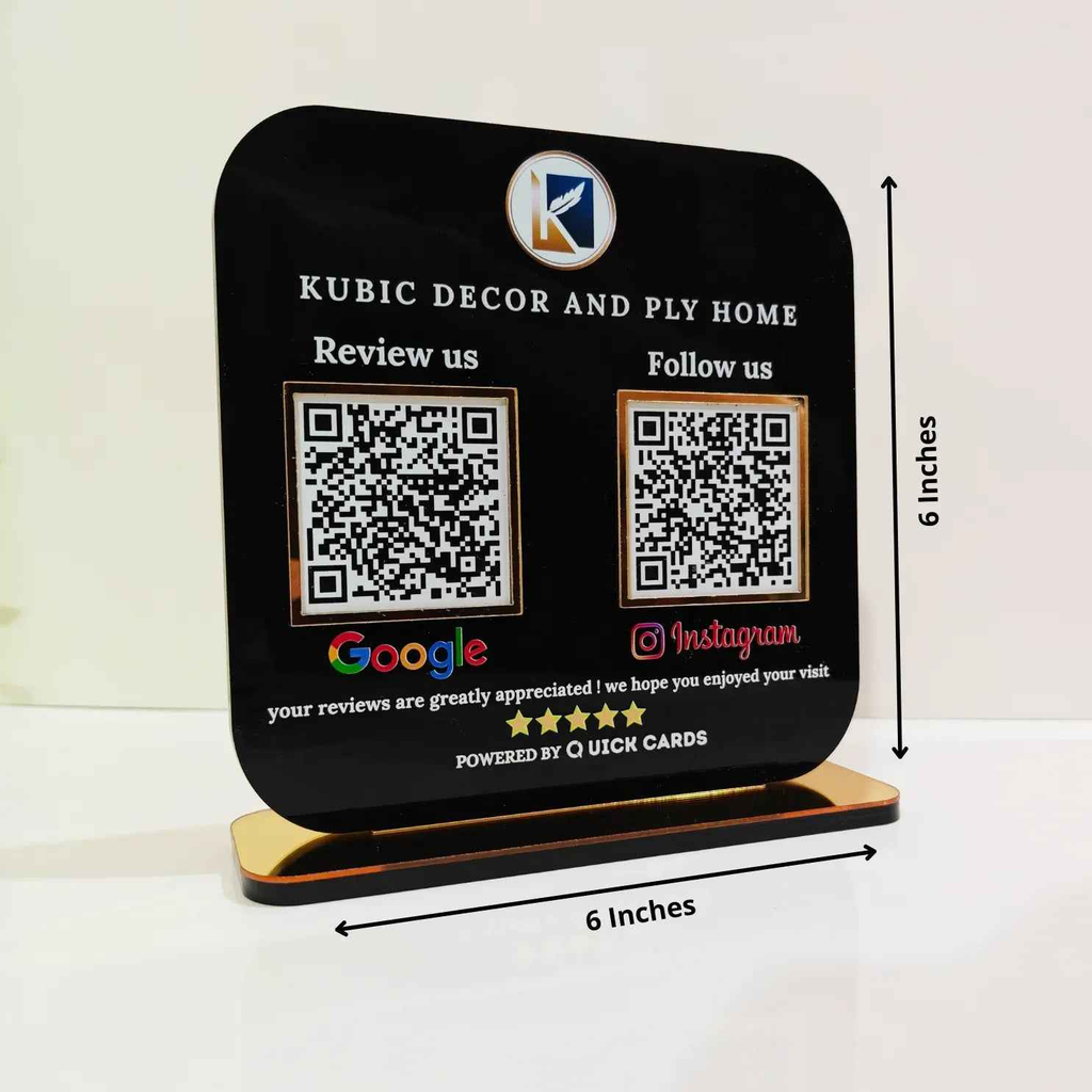 Premium 2 QR black standee