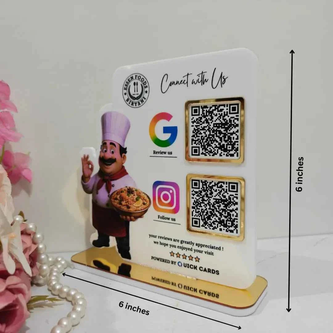 2 QR Restaurant Standee
