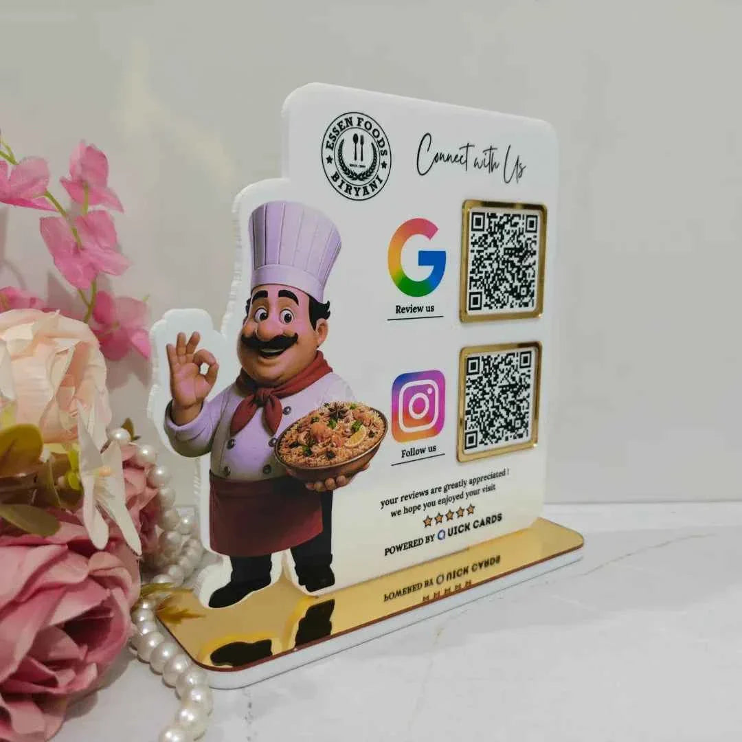 2 QR Restaurant Standee