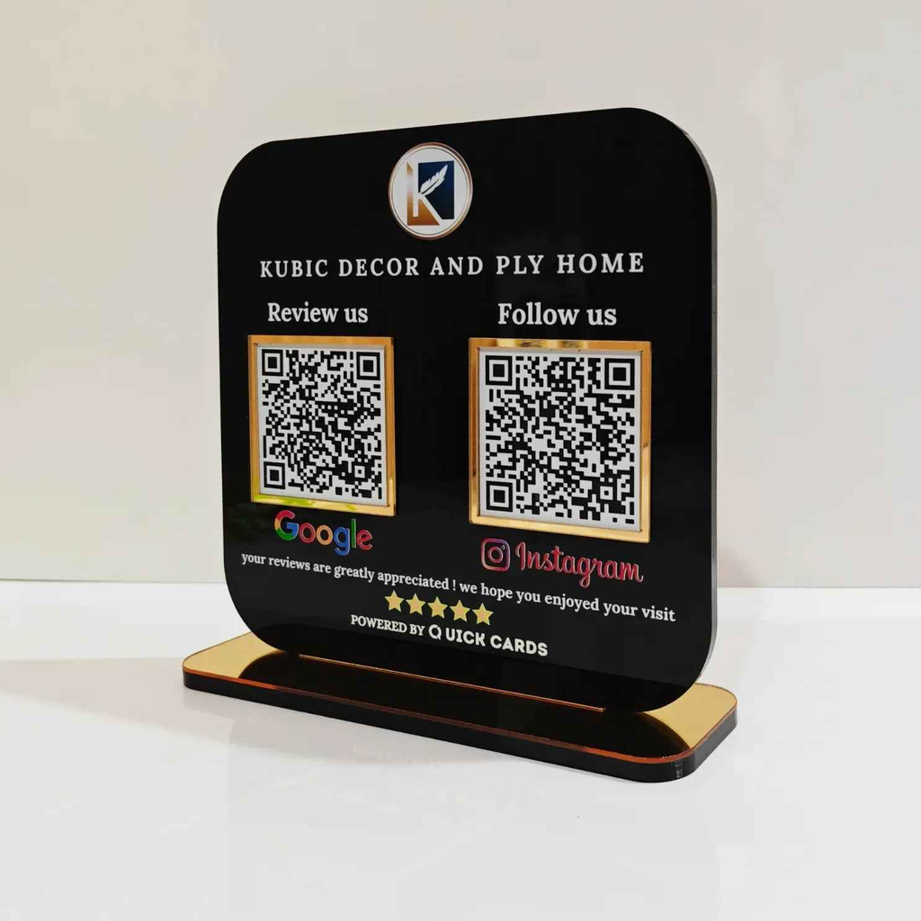 Premium 2 QR black standee
