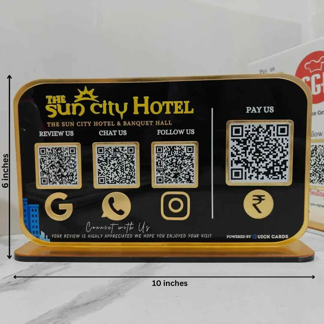 4 QR Black Premium  Standee