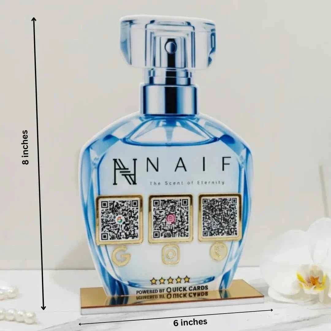 Perfume Bottle Shape 3 QR Standee
