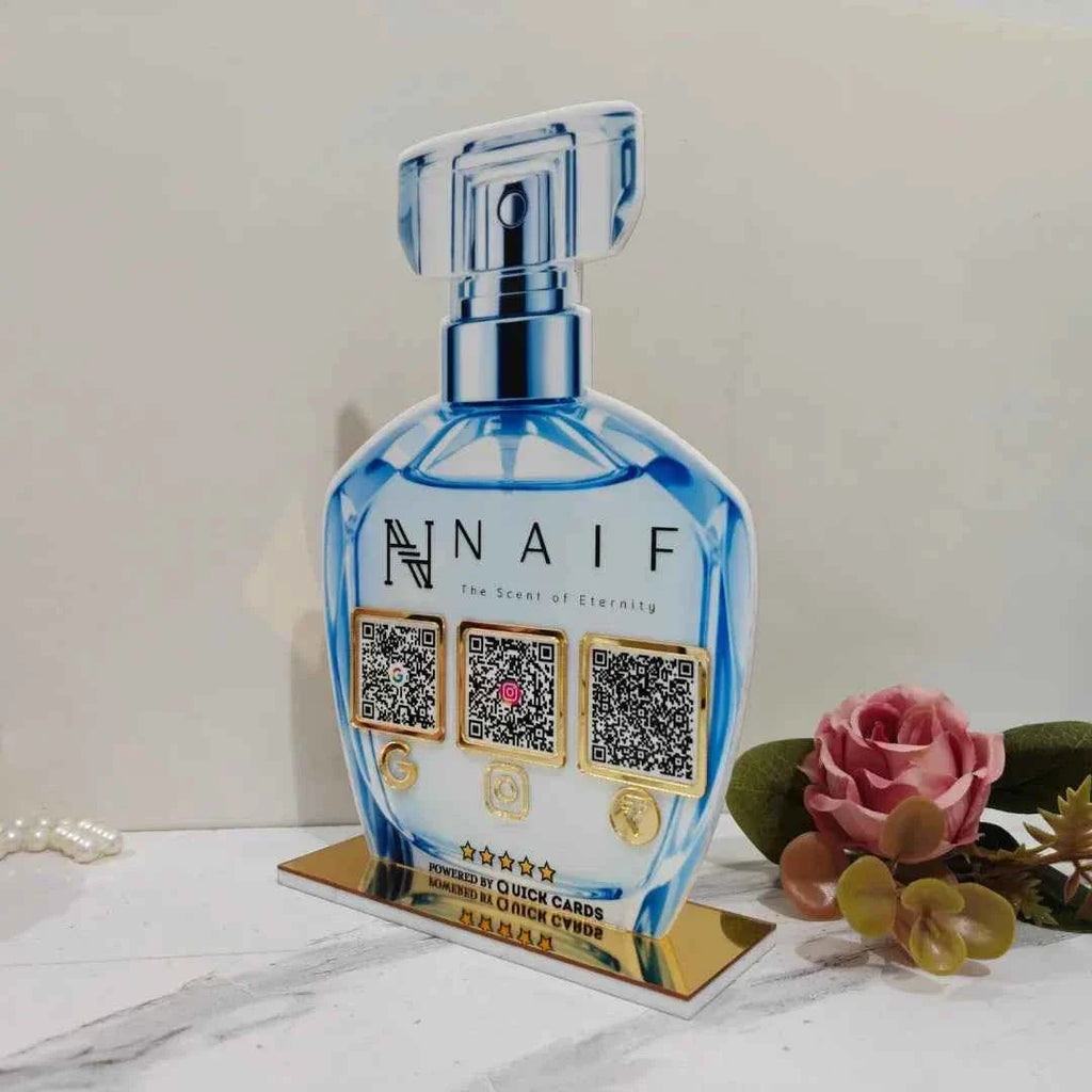 Perfume Bottle Shape 3 QR Standee