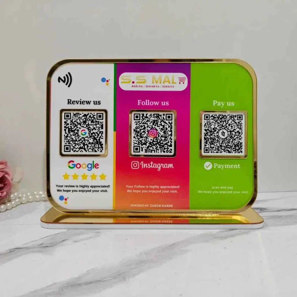 3 QR Standee Platform Colors