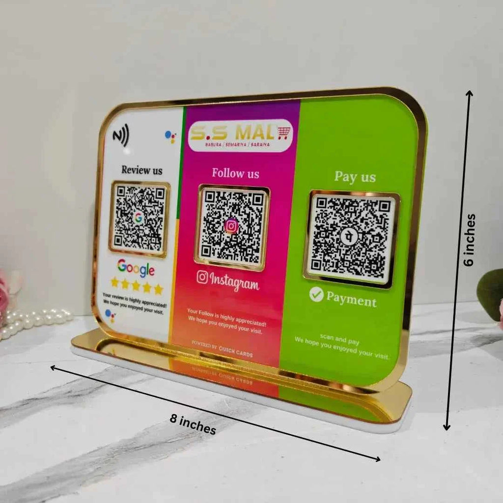 3 QR Standee Platform Colors