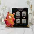 Custom Shape 4 QR Standee Black