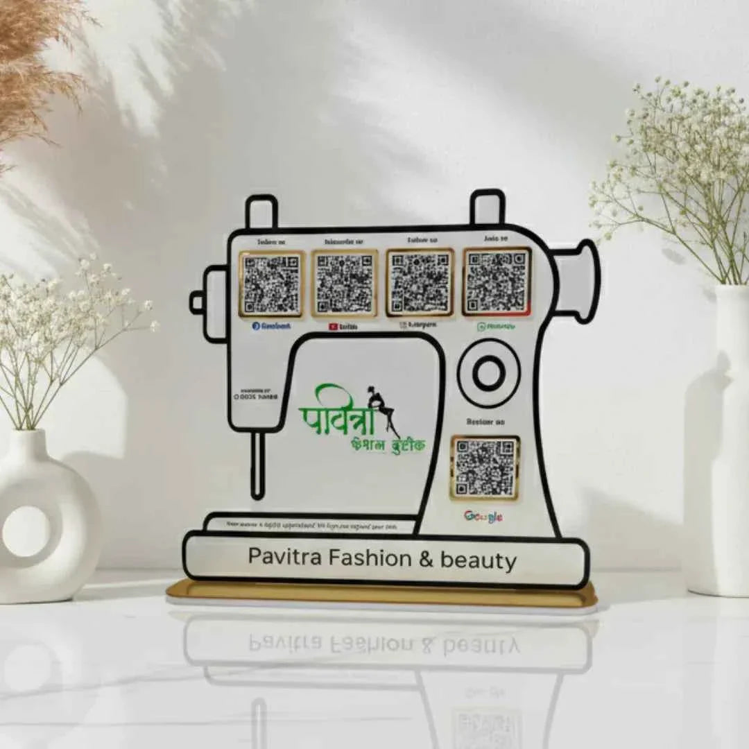 Sewing Machine Shape  5 QR Standee