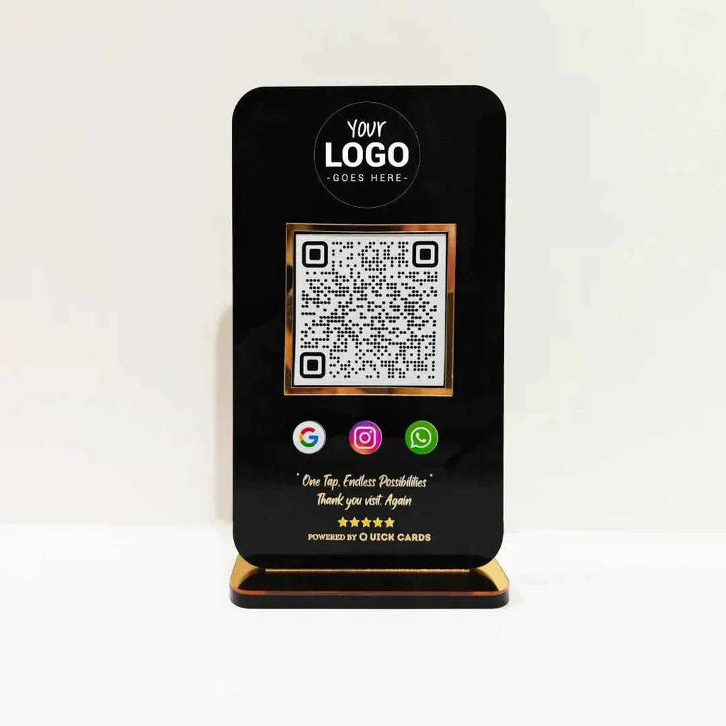 All in one QR Black Standee