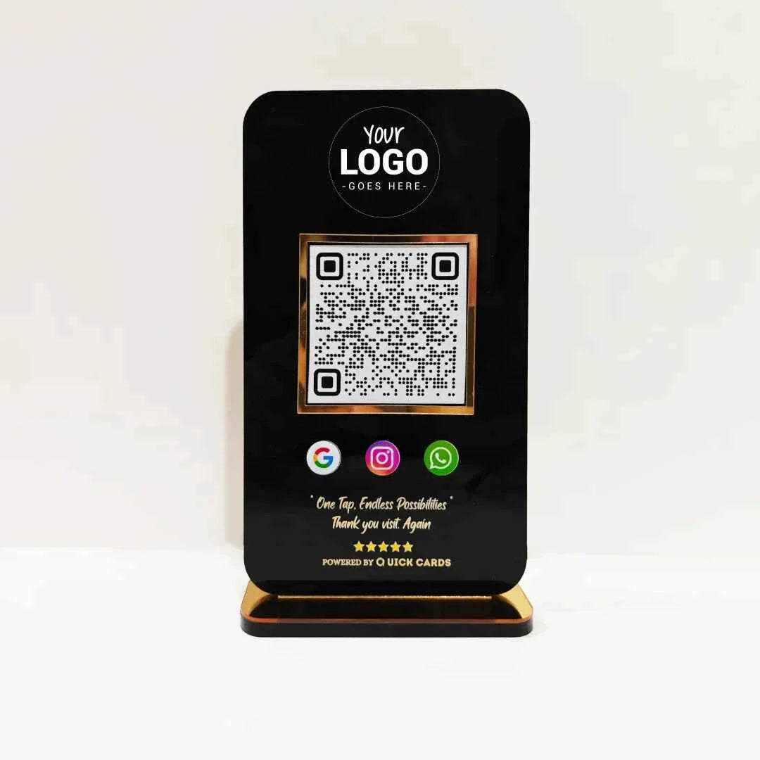 All in one QR Black Standee