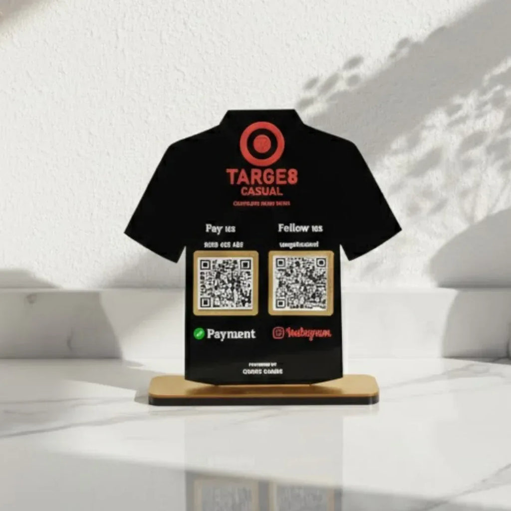 T-Shirt Shape 2 QR Standee