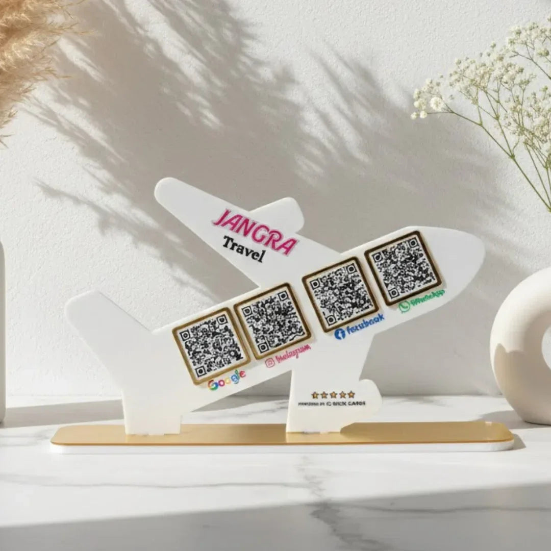 Airplane Shape 4 QR Standee