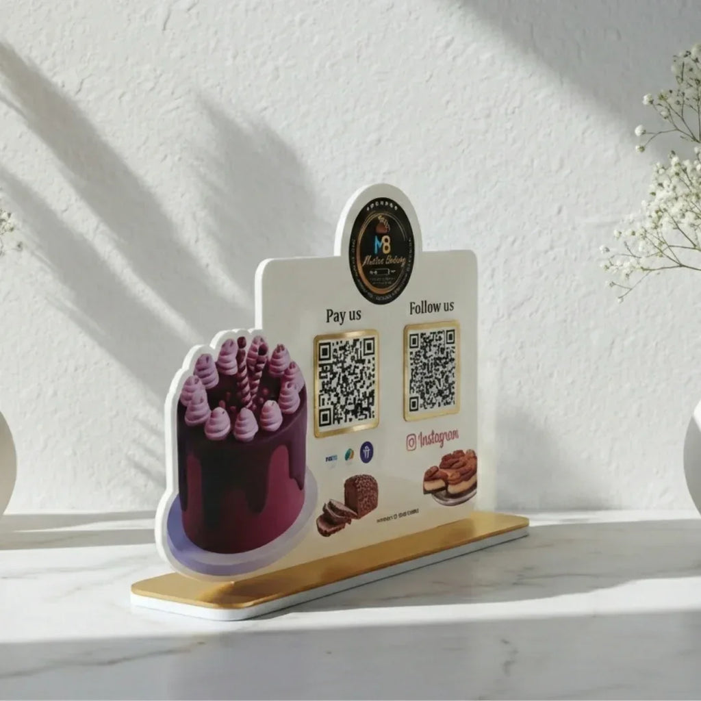 Cake Shape 2 QR Standee