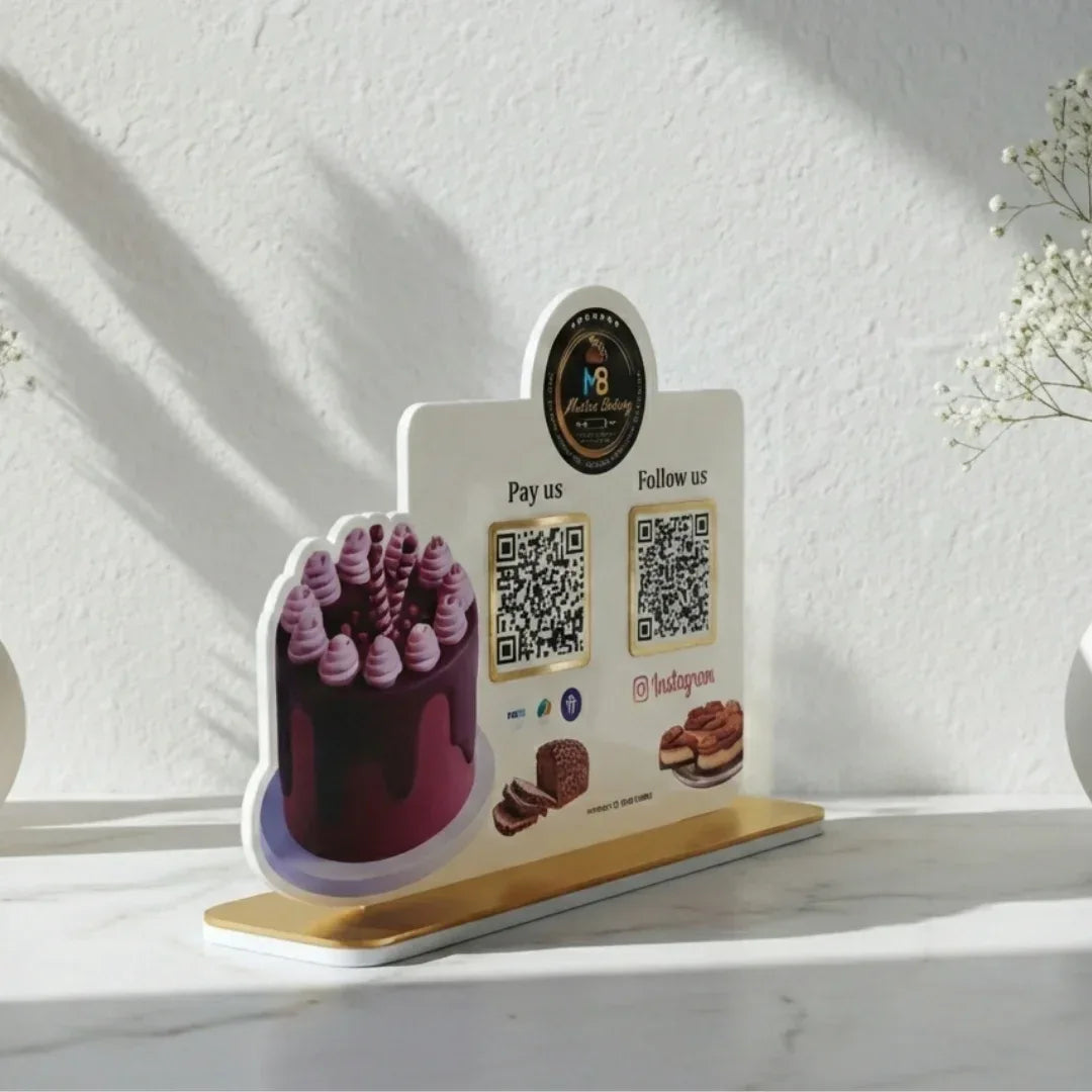 Cake Shape 2 QR Standee