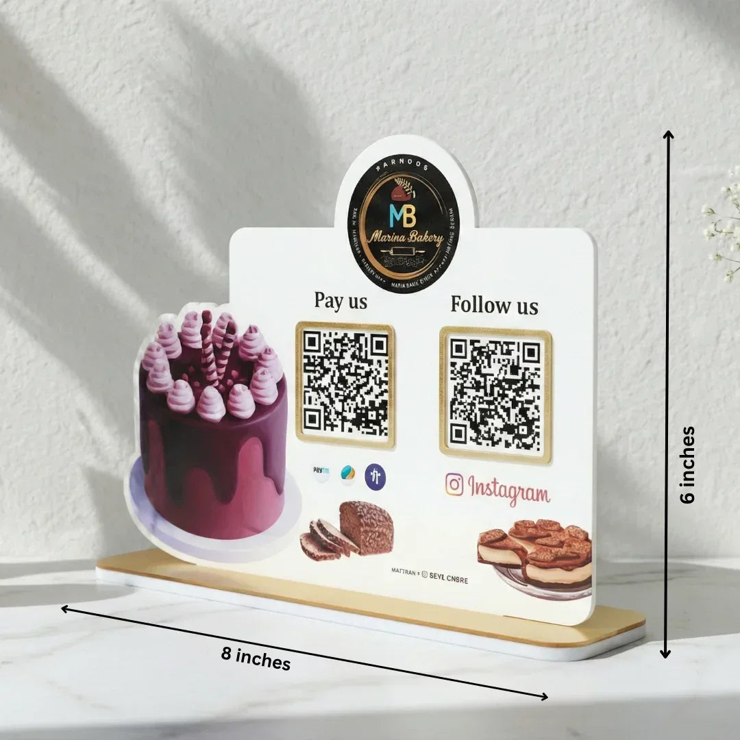 Cake Shape 2 QR Standee