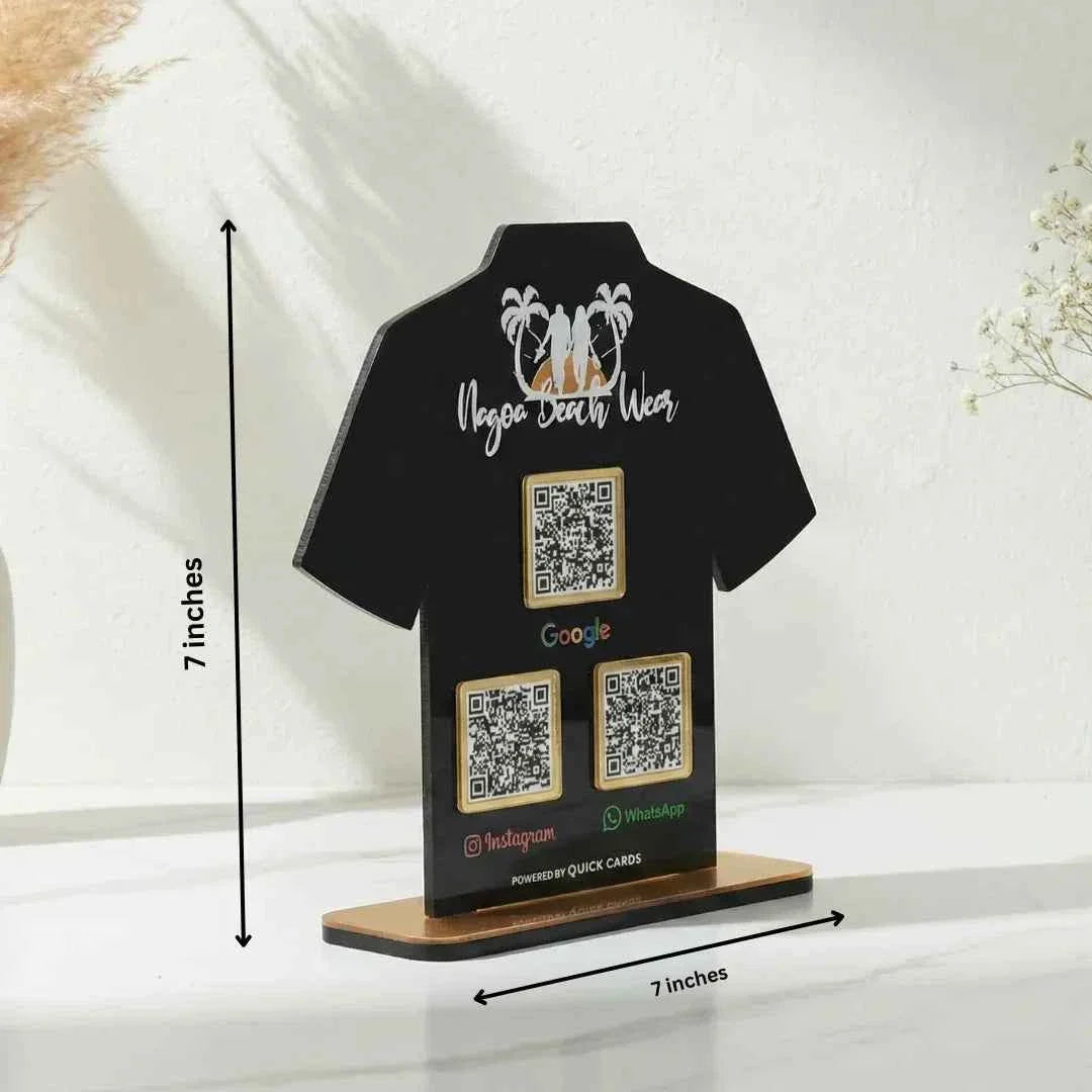 T-Shirt Shape 3 QR Standee