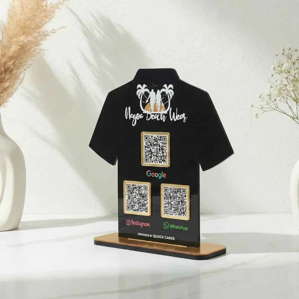 T-Shirt Shape 3 QR Standee