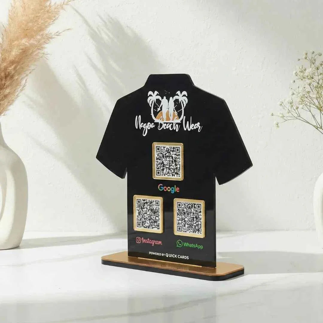 T-Shirt Shape 3 QR Standee