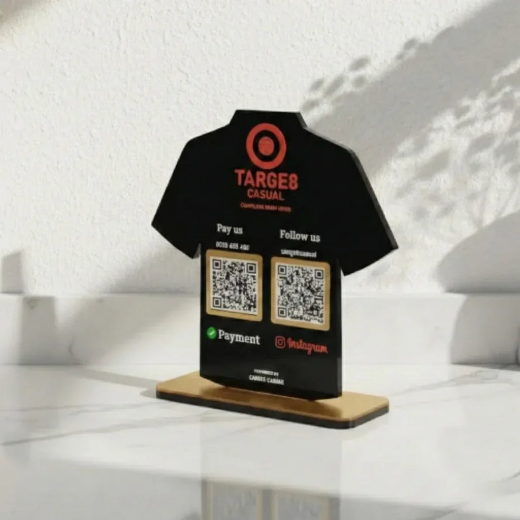 T-Shirt Shape 2 QR Standee