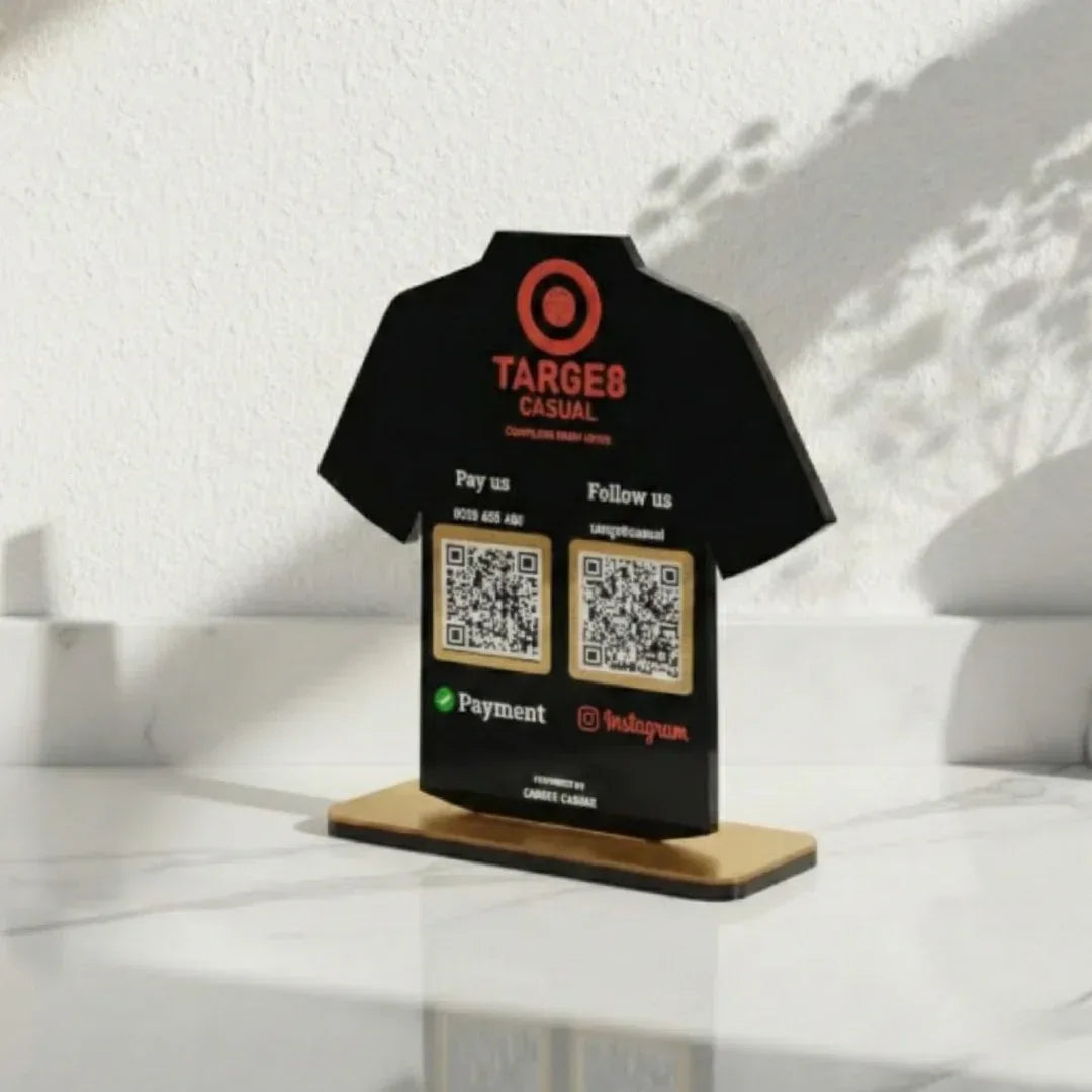 T-Shirt Shape 2 QR Standee