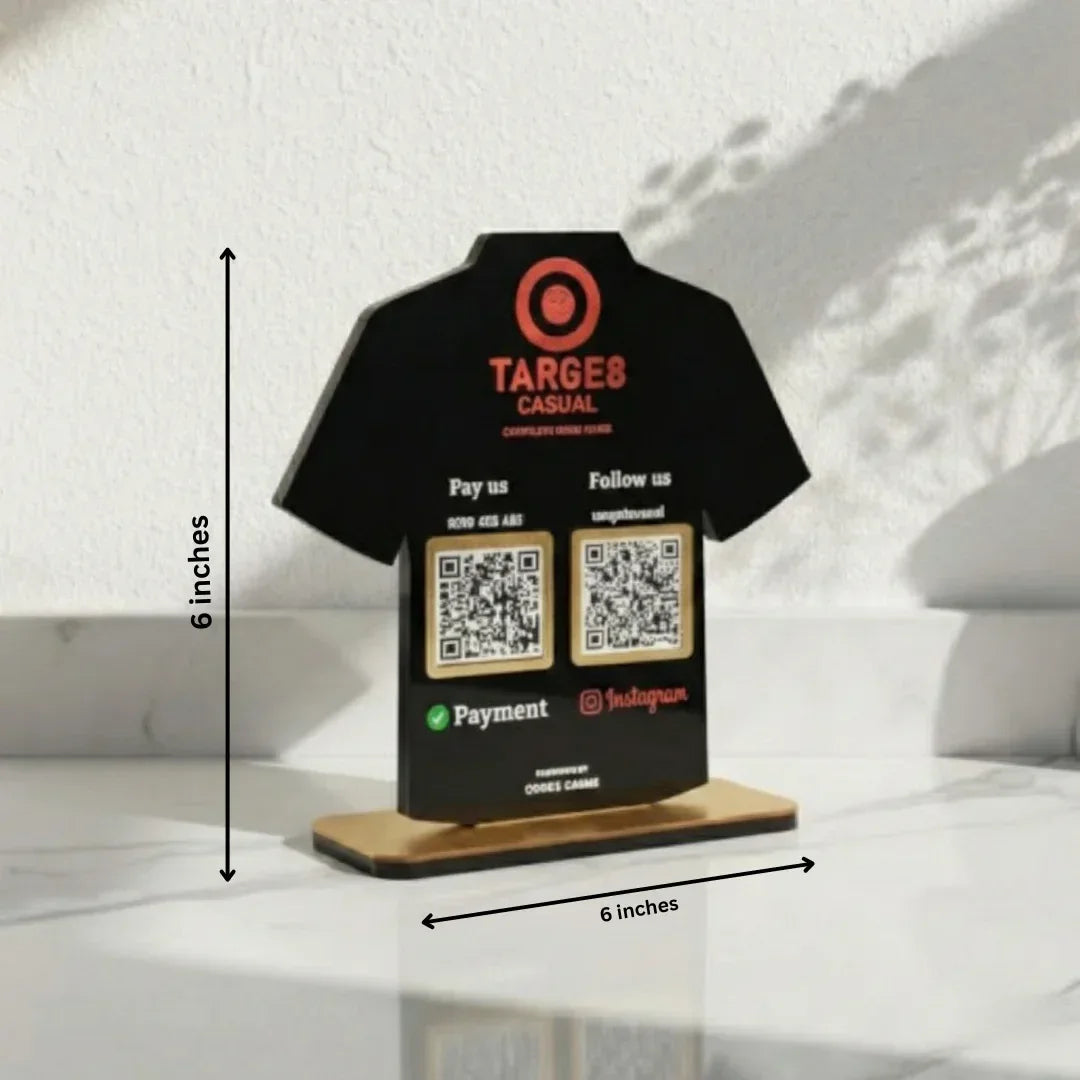 T-Shirt Shape 2 QR Standee