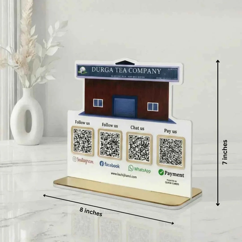 Home Shape 4 QR Standee