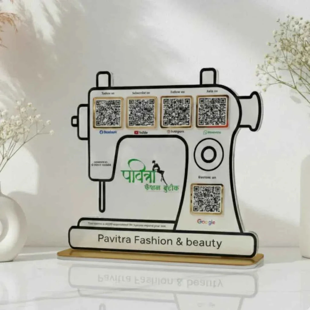 Sewing Machine Shape  5 QR Standee