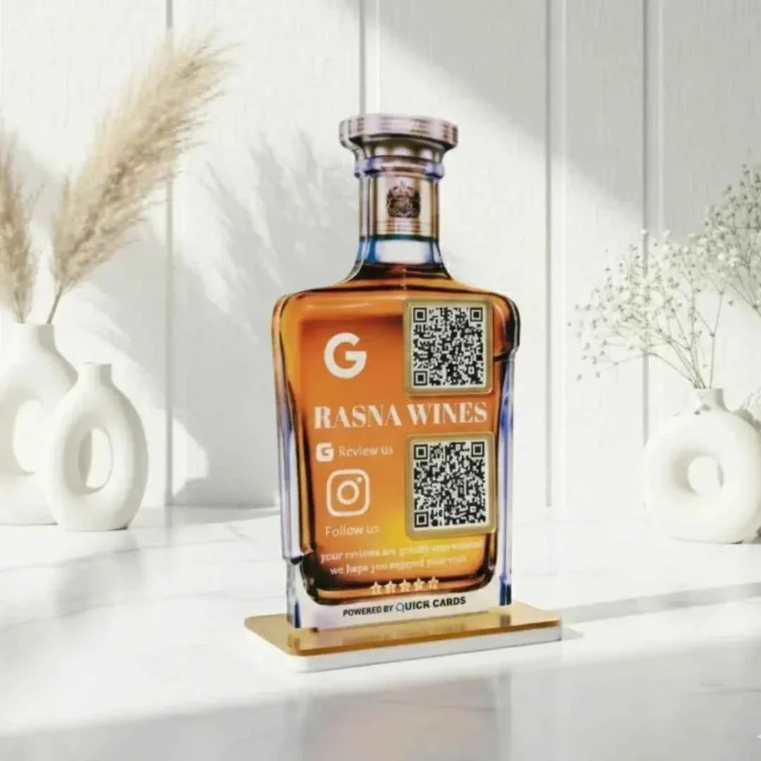 Wine Bottle shape 2 QR Standee