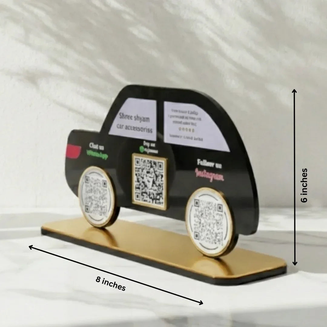 Car Shape 3 QR Standee