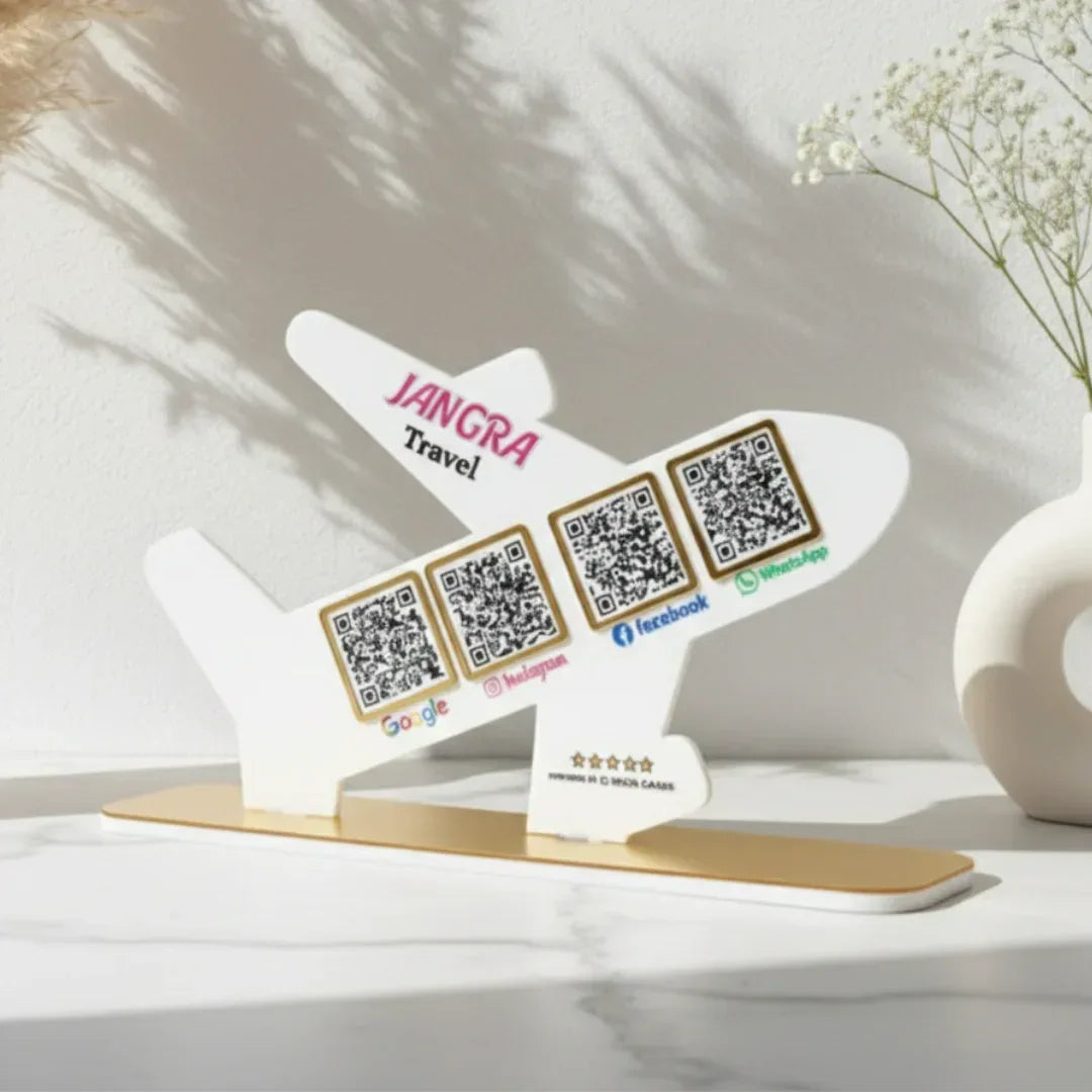 Airplane Shape 4 QR Standee