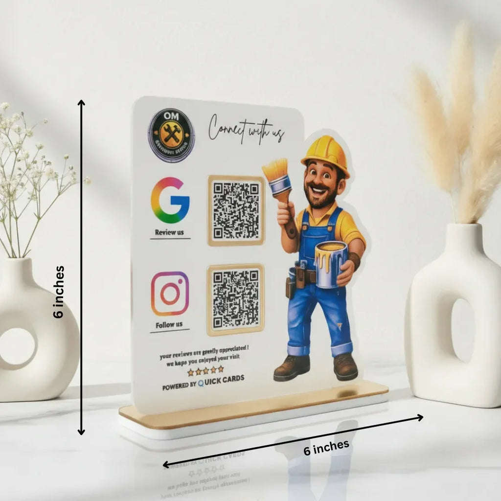Custom Shape 2 QR Standee