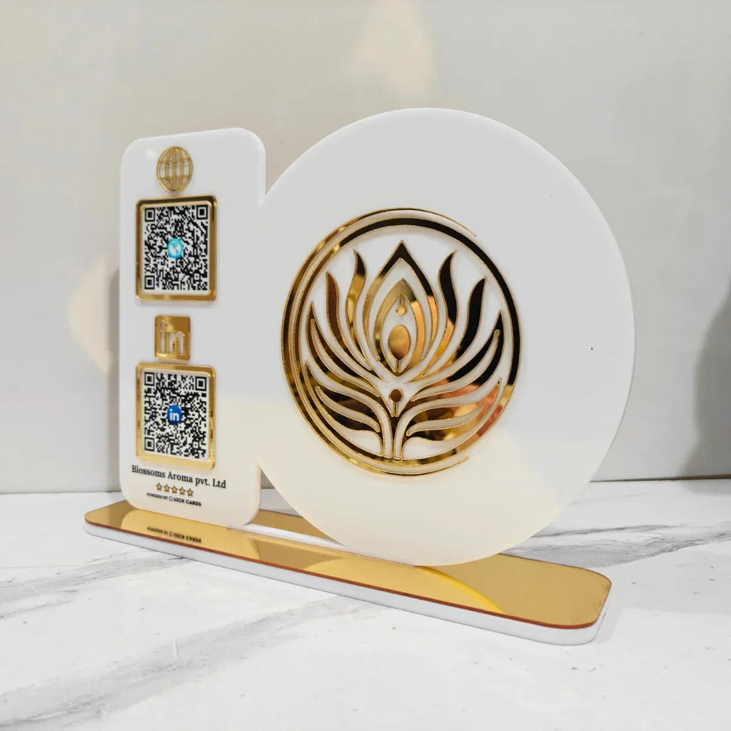 Custom Shape  2 QR Standee