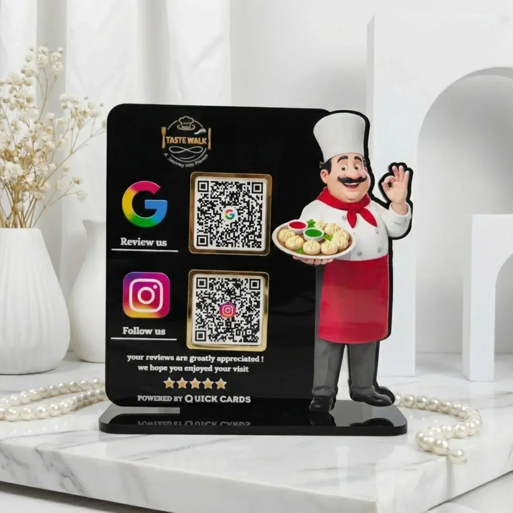Restaurant  2 QR Standee Black