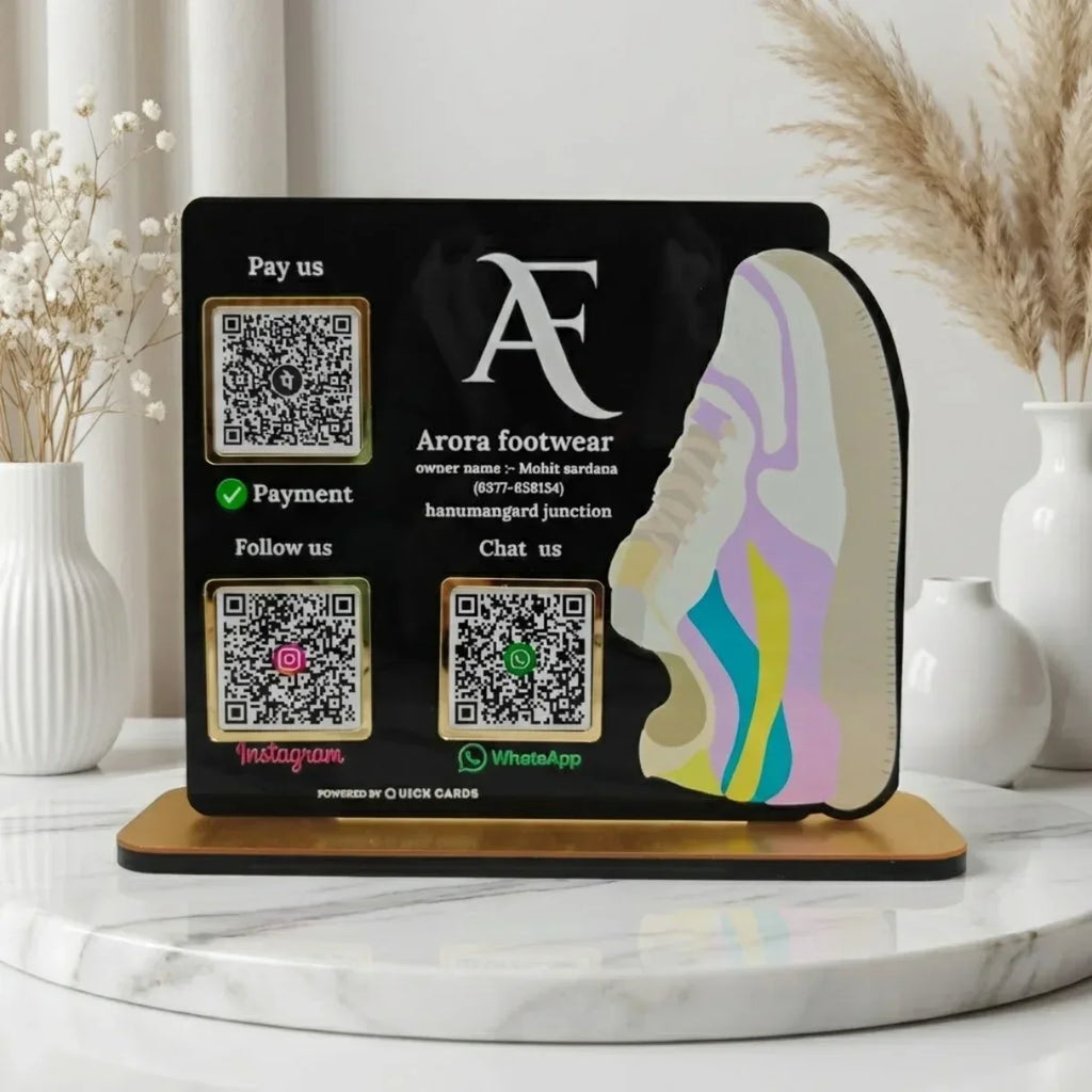 Footwears Shape Standee Black
