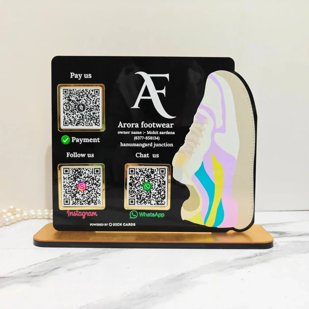 Footwears Shape Standee Black