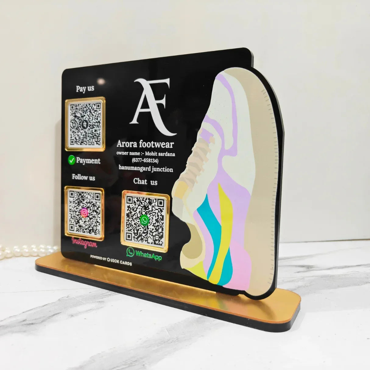 Footwears Shape Standee Black