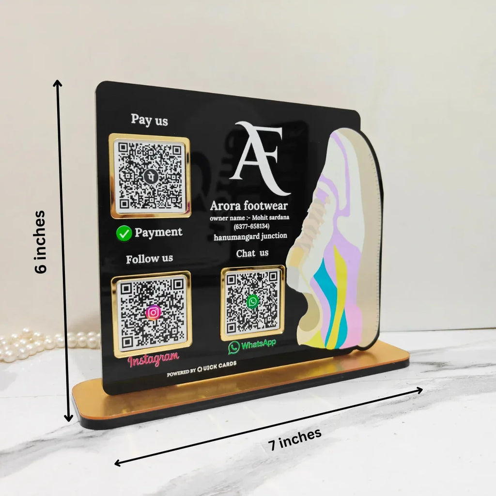 Footwears Shape Standee Black