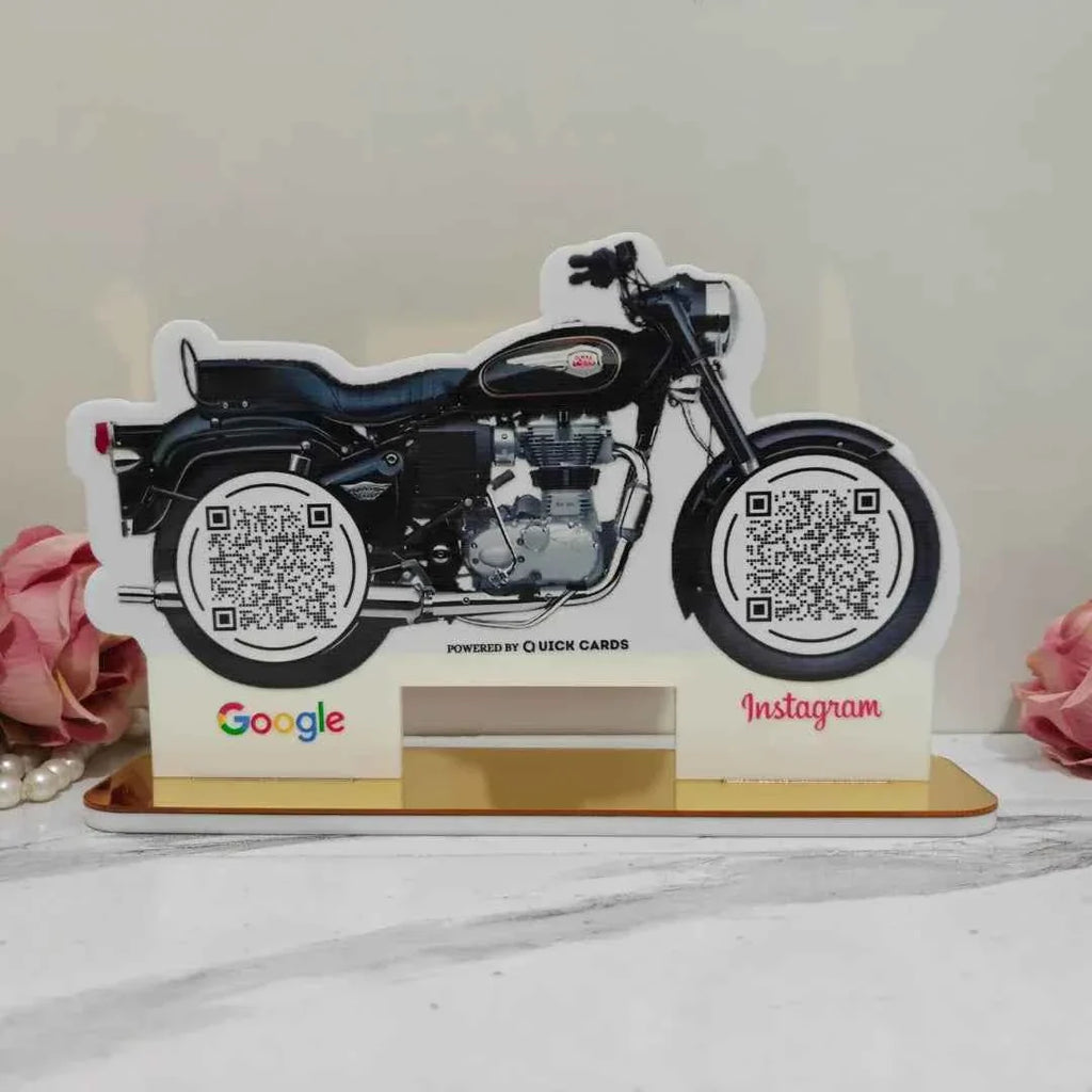 2 QR Bike Shape Standee