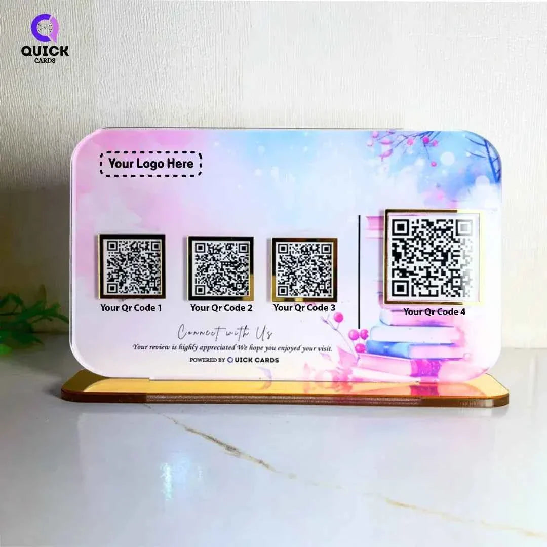 4 QR  Smart Digital Standee