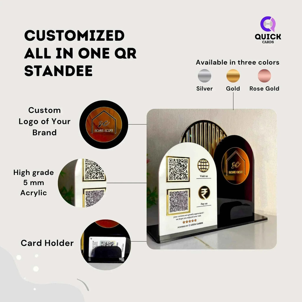 2 QR all in one Customized Premium Stand