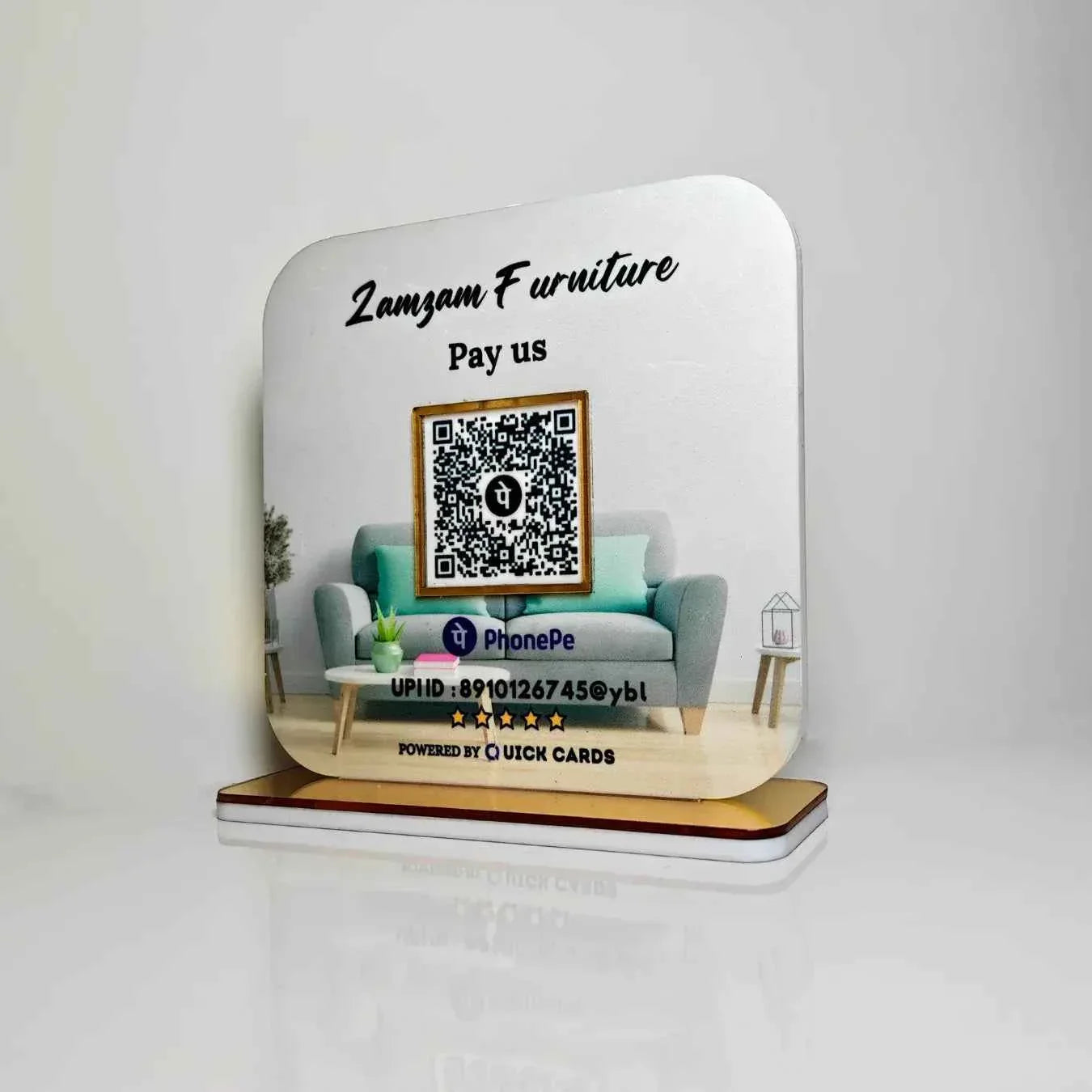 1 QR Payment Stand for Businesses, Phonepe, Paytm, Google Pay