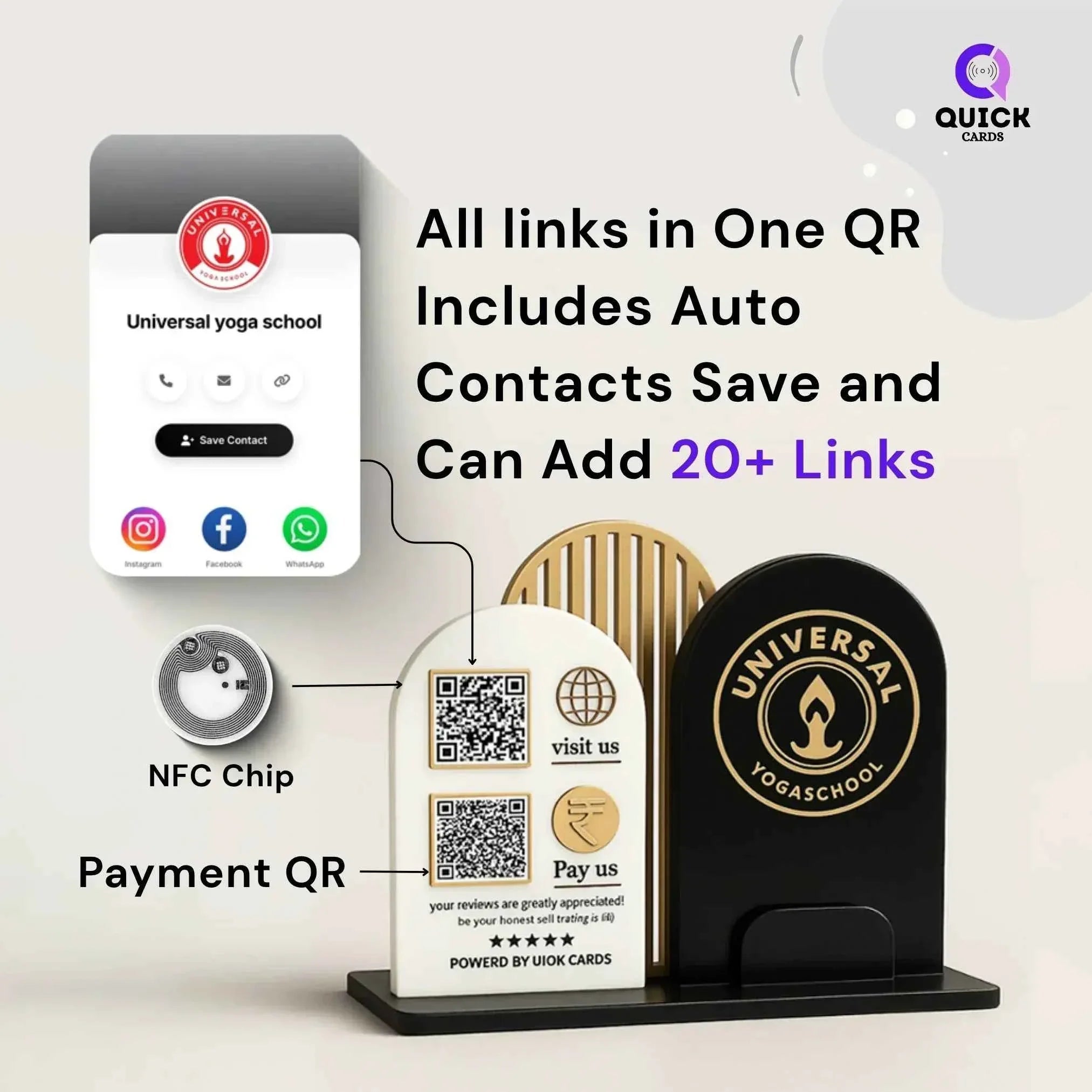 2 QR all in one Customized Premium Stand
