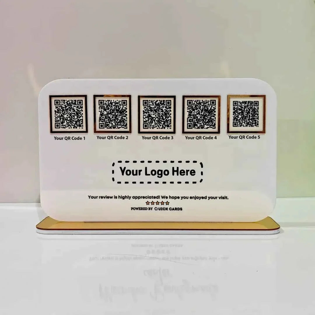 5 QR Horizontal White Digital Stand