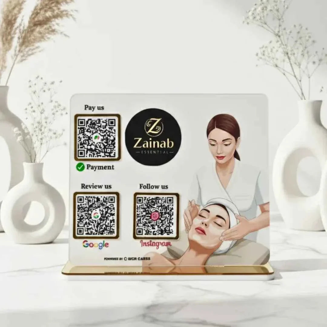 Beauty Parlour 3 QR Standee