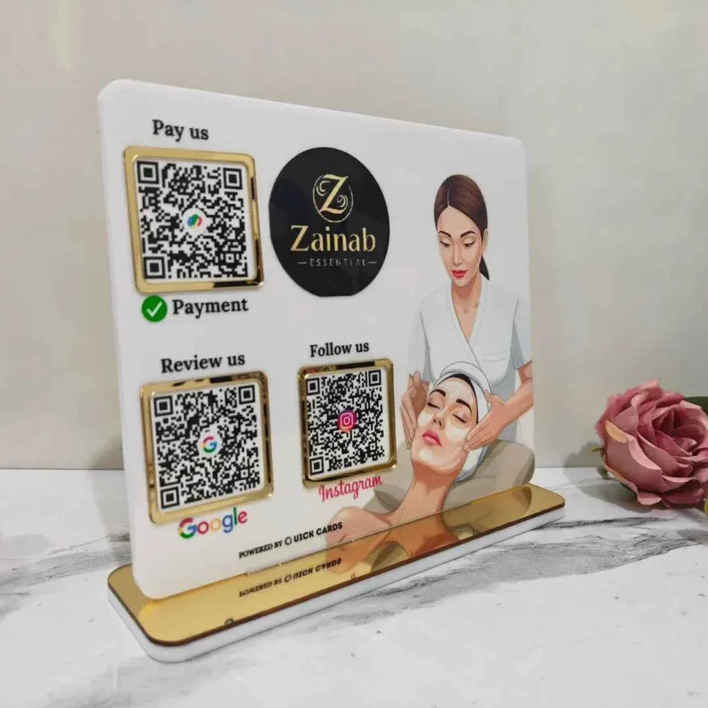 Beauty Parlour 3 QR Standee
