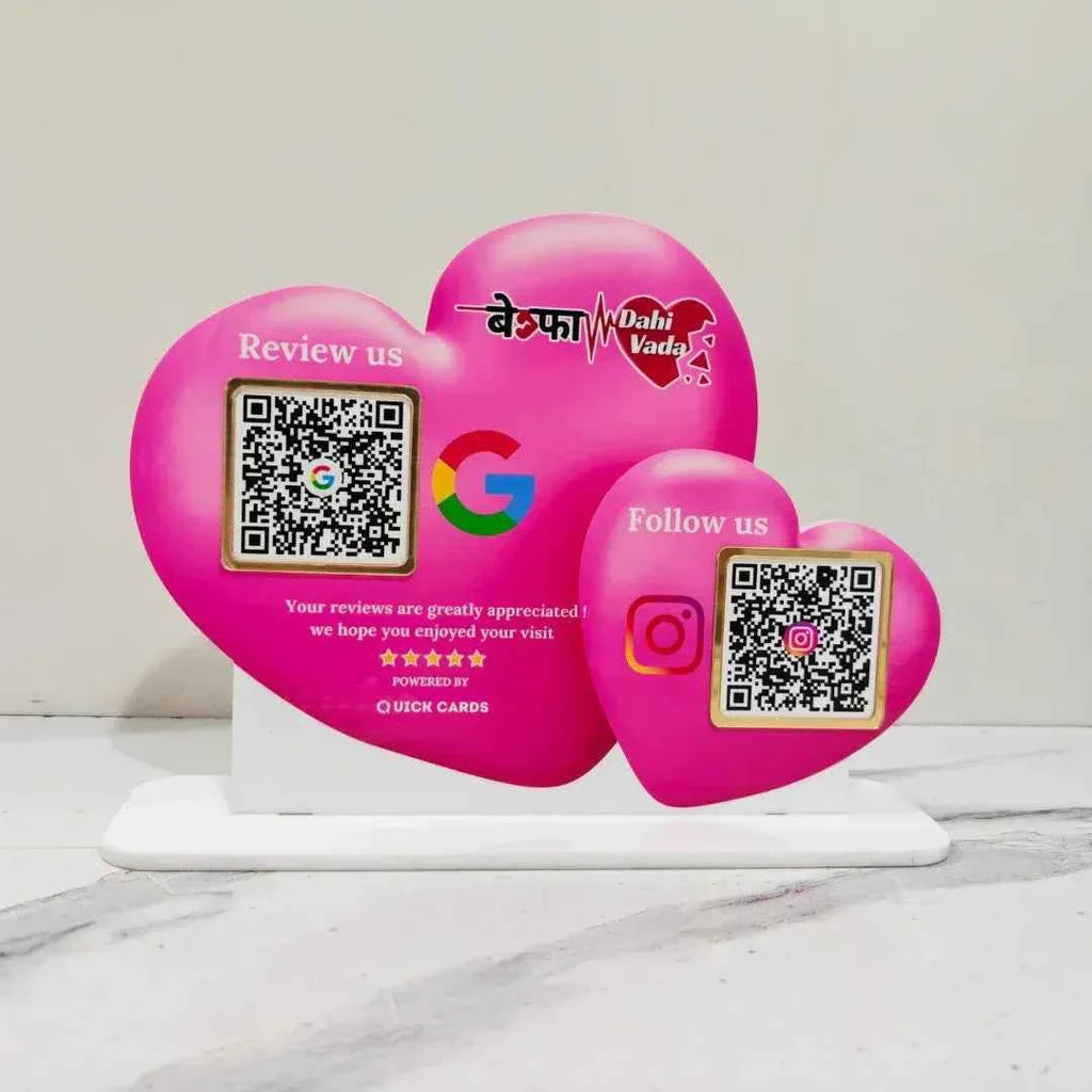 Heart Shape 2 QR Standee