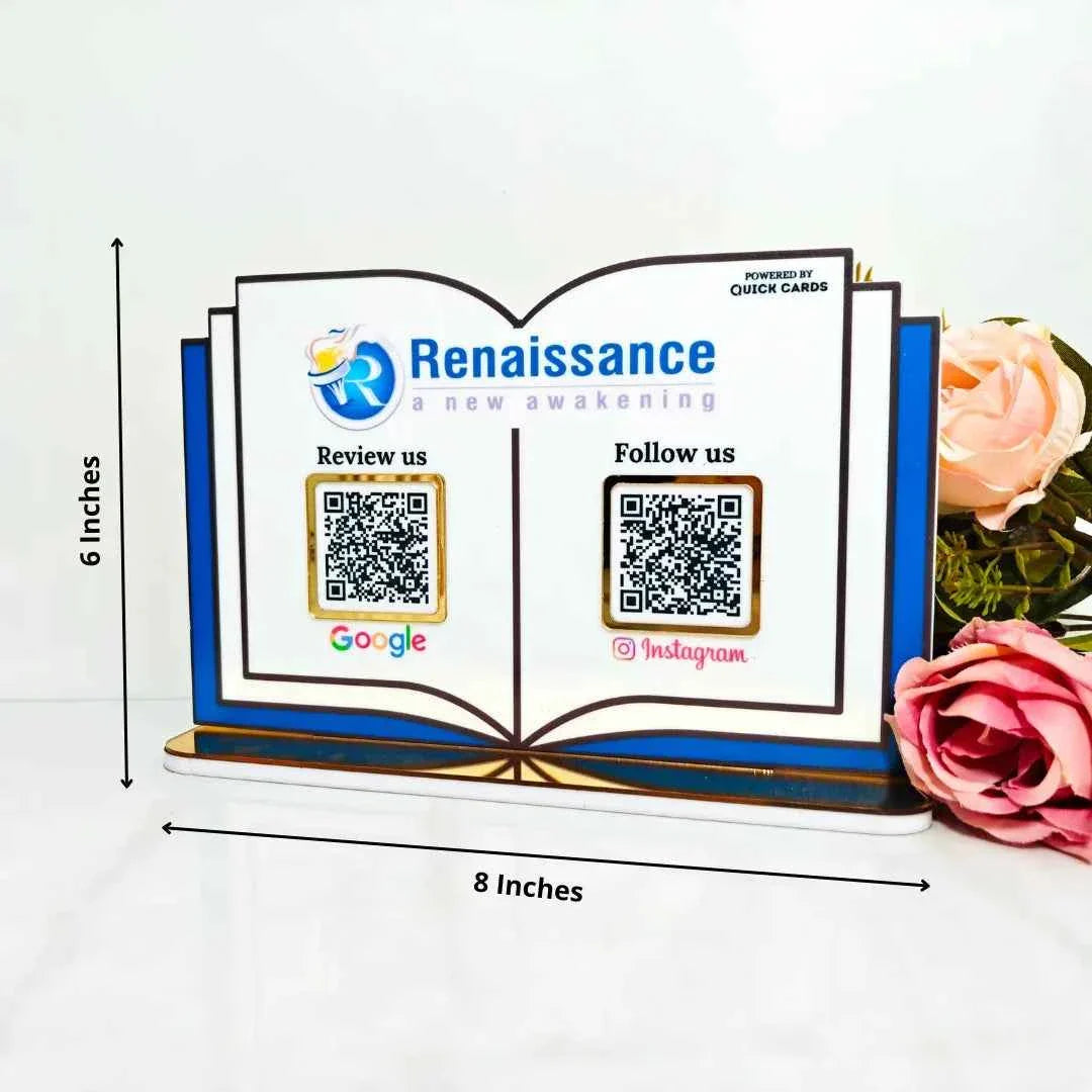 Book shape 2 QR Standee